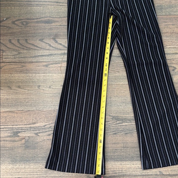 Maurices Black and White Striped Flare Pants - Picture 8 of 11